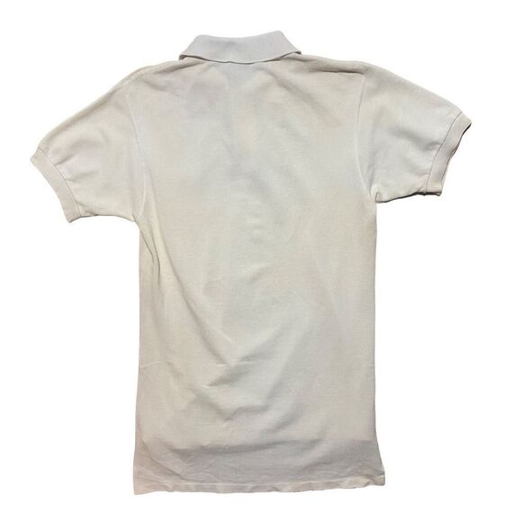 🐊 VINTAGE LACOSTE Distressed Cotton Polo – Classic White – Men’s M - Picture 6 of 6